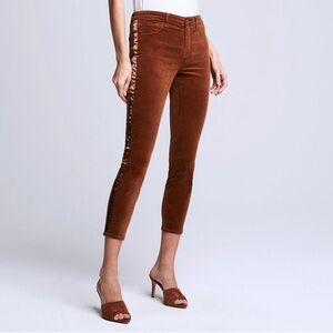 L'agence Margot‎ High Rise Skinny In Java Velvet Tuxedo Stripe Size 26
